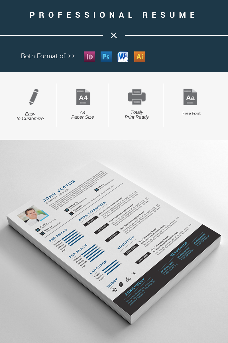 John Vector Resume Template TMT Herbert Yancy