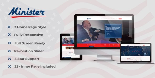 Minister- Political HTML Template
           TFx Katsu Russel