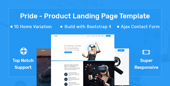 Pride - Product Landing Page Template
           TFx Shou Foster