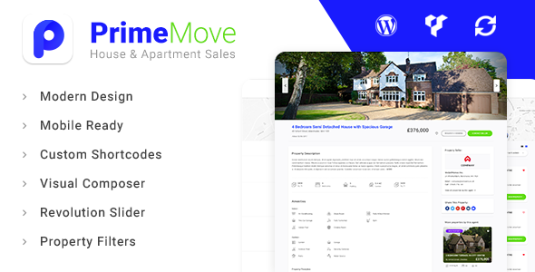 Primemove - Real Estate Property WordPress Theme
           TFx Abdul Cash