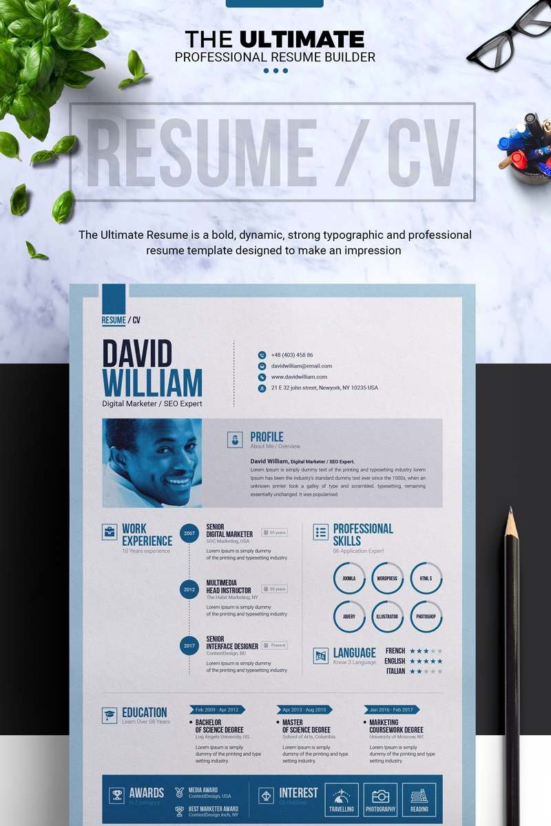 Job / CV Builder With MS Word Resume Template TMT Chesley Davey