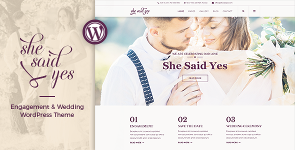 SheSaidYes - Engagement & Wedding WordPress Theme
           TFx Devan Meztli