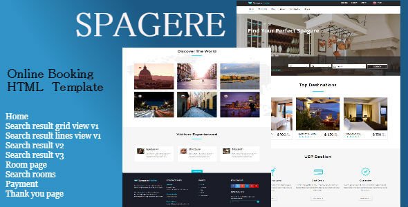 Spagere - Online Booking HTML Website Template
           TFx Rob Preston