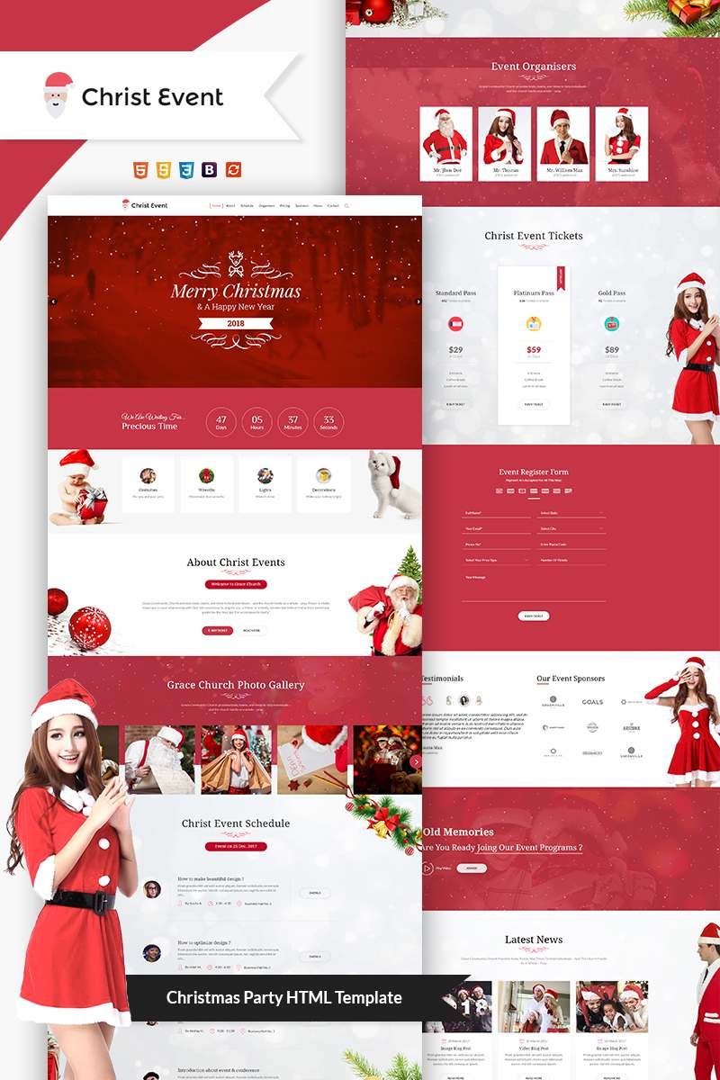 Christ Event - Christmas Party HTML Website Template TMT Bysshe Todd