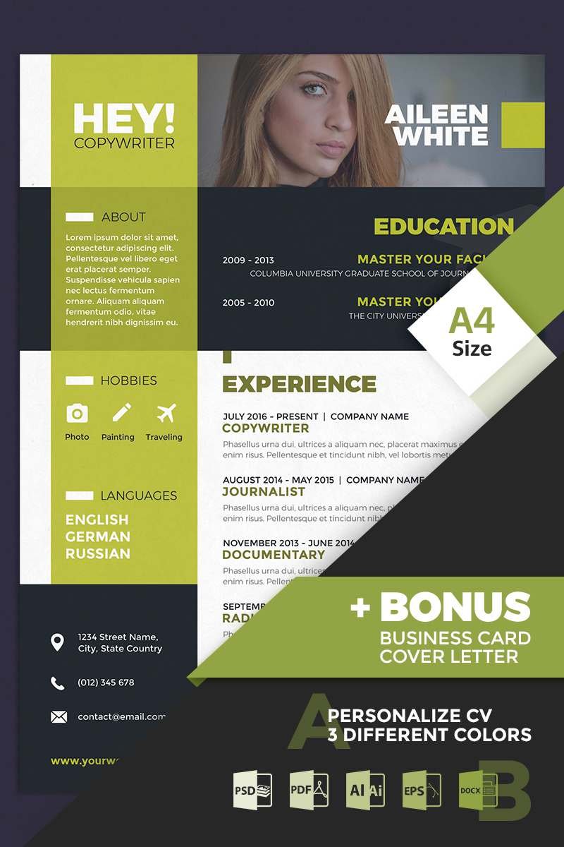 Aileen White - Copywriter Resume Template TMT Jemmy Vahagn
