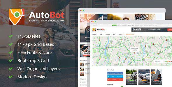 AutoBot - Traffic News Magazine PSD Template
           TFx Jonathon Willka