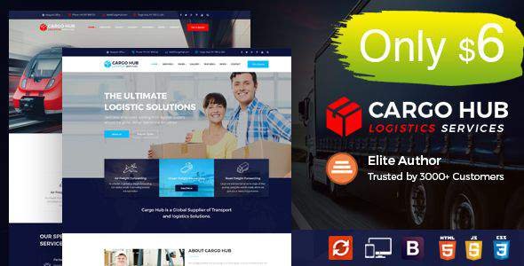 Cargo HUB - Transport HTML Template for Transportation, Logistics and Shipping Companies
           TFx Rodney Wyatt