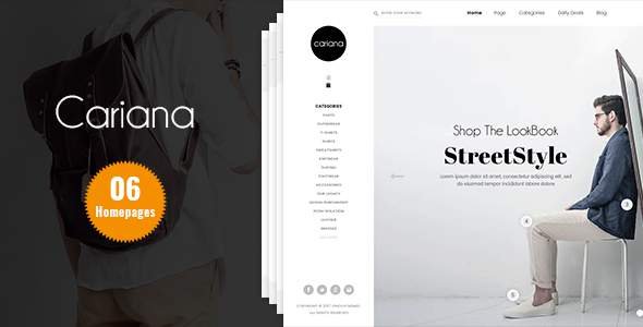 Cariana - Minimalist Ecommerce PSD Template
           TFx Isaac Alex
