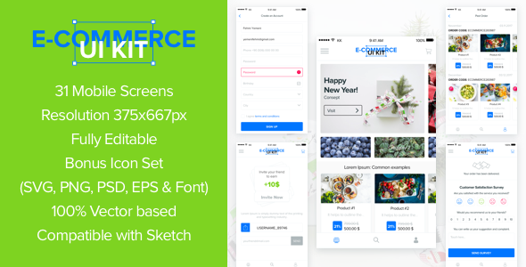 DesignUI E-Commerce Mobile App Ui Kit
           TFx Dwain Takahiro