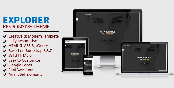 EXPLORER - One Page Personal Portfolio Template
           TFx Thane Walker
