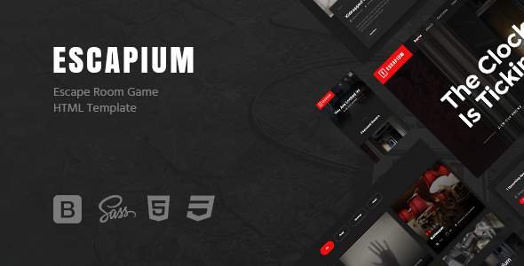 Escapium - Escape Room Game HTML Template
           TFx Derren Blaine