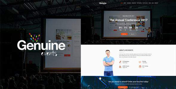 Geinuine - Conference and Event PSD Landing Page
           TFx Alphege Collin