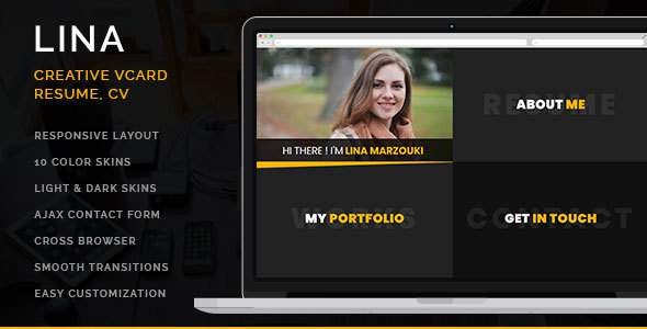 Lina - Creative vCard, Resume, CV
           TFx Trueman Haruki