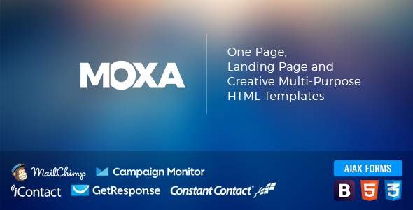 MOXA - One Page, Landing Page and Creative Multi-Purpose HTML Templates
           TFx Domenic Goodwin