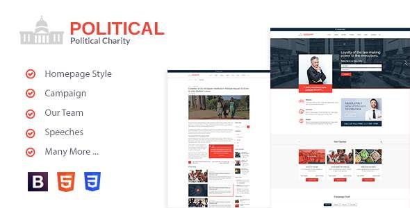 Political Responsive HTML5 Template
           TFx Conner Pip
