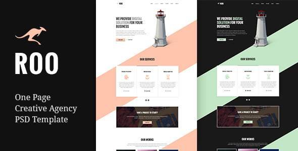 Roo - One Page Agency PSD Template
           TFx Jody Quentin