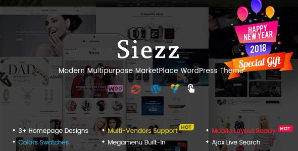 Siezz - Modern Multipurpose MarketPlace WordPress Theme (Mobile Layout Included)
           TFx Darden Beckett