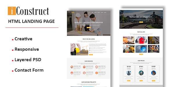 iConstruct - Multipurpose Responsive Landing Pages
           TFx Eliot Wisdom
