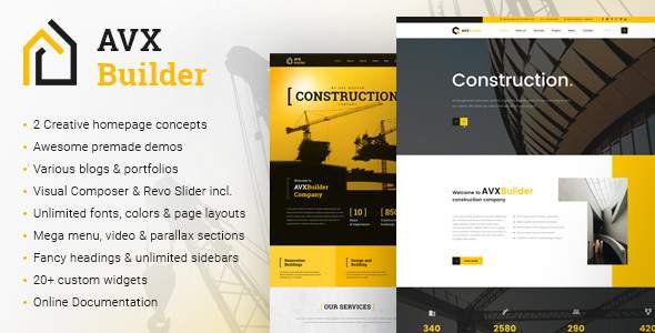 AVXBuilder - Construction Business WordPress Theme
           TFx Dunstan Walker