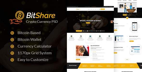 Bit Share - Bitcoin Crypto Currency PSD Template
           TFx Nic Diggory