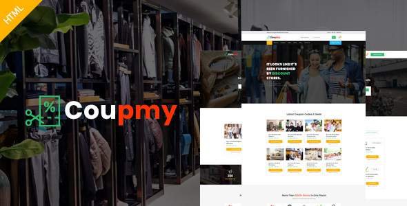 Coupmy-Coupons, Affiliates, Offers, Deals, Discounts & Marketplace HTML Template
           TFx Garth Kennedy