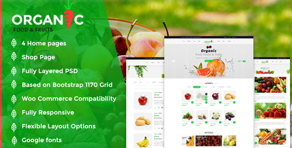 Organic Food and Fruits Template
           TFx Maddox Biff