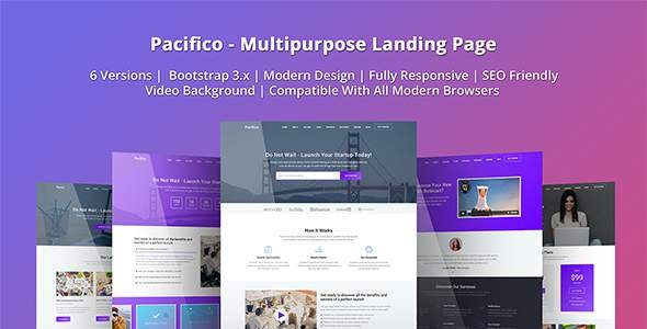 Pacifico - Multipurpose HTML Landing Page Template
           TFx Darcy Armen