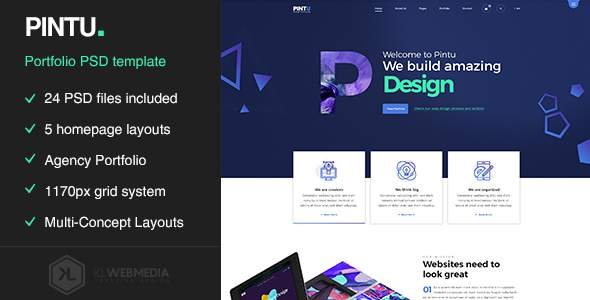 Pintu - Portfolio PSD template
           TFx Gladwin Peregrine