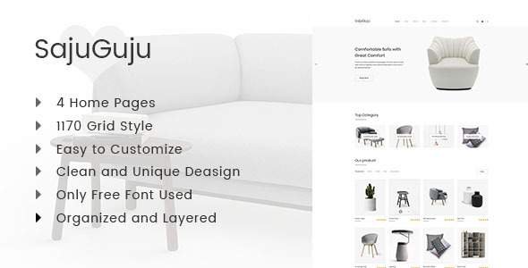 SajuGuju Minimal PSD  E-commerce Template
           TFx Mel Branden