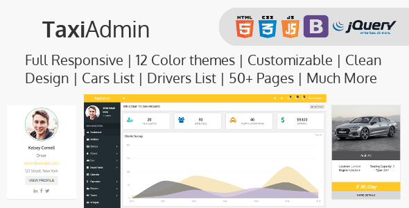 TaxiAdmin - Responsive Bootstrap Admin Dashboard for Taxi Company
           TFx Kingston Nicholas
