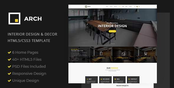 Arch Decor - Interior Design, Architecture and Building Business HTML5 Template
           TFx Vere Elvin