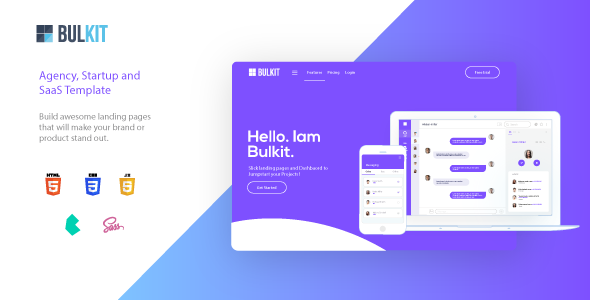 Bulkit - Agency, Startup and SaaS template
           TFx Andre Oswin