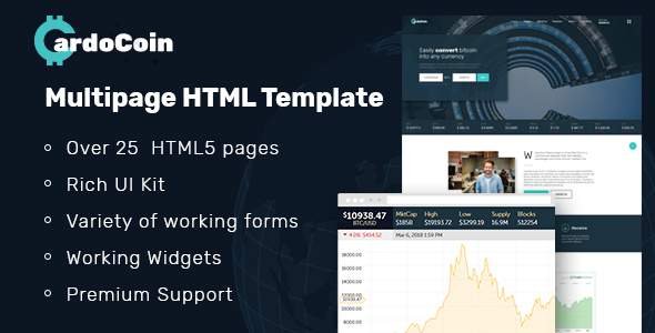 CardoCoin - Cryptocurrency and Bitcoin Multipage HTML5 Template
           TFx Sequoia Baldwin