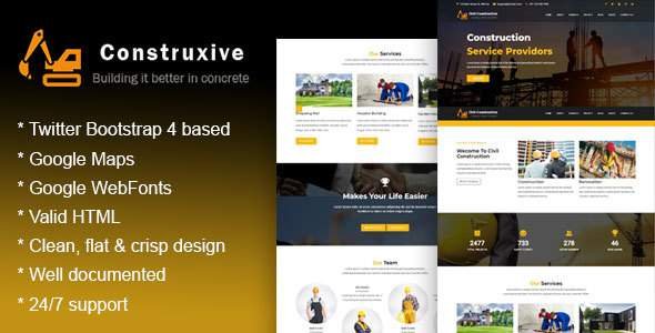 Construxive - Construction Building Company Template
           TFx Kaeden Kuro
