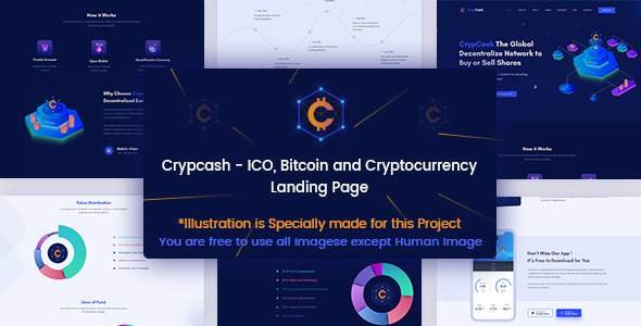 Crypcash - ICO, Bitcoin and Cryptocurrency Landing Page
           TFx Roswell Gord