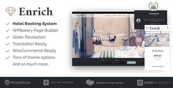 Enrich – Hotel Booking WordPress Theme
           TFx Sydney Kennedy