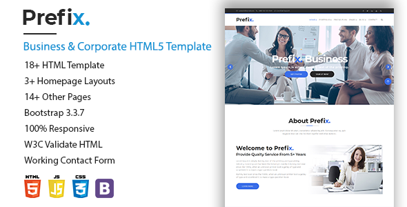 Prefix.- Business & Corporate HTML5 Template
           TFx Brodie Ivor