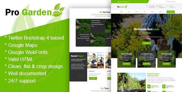 Pro Garden - Gardening, Lawn & Landscaping HTML Template
           TFx Fraser Egbert