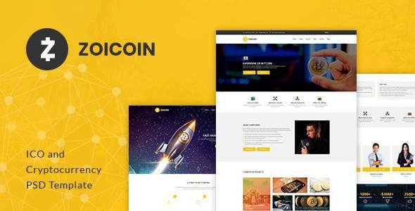 Zoicoin - Bitcoin, ICO and Cryptocurrency PSD Template
           TFx Kerry Inti
