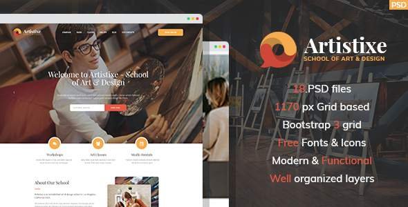Artistixe - School of Art & Design PSD Template
           TFx Alfie Joby