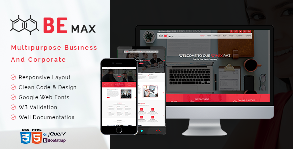 BE MAx - Multipurpose Business and Corporate HTML5 Template
           TFx Gerard Teagan