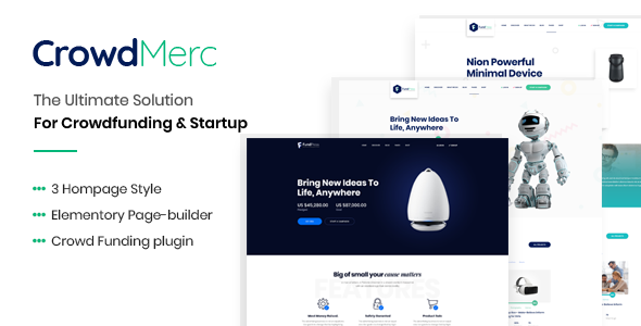 Crowdmerc - Crowdfunding Startup Fundraising WordPress Theme
           TFx Denzel Nigellus
