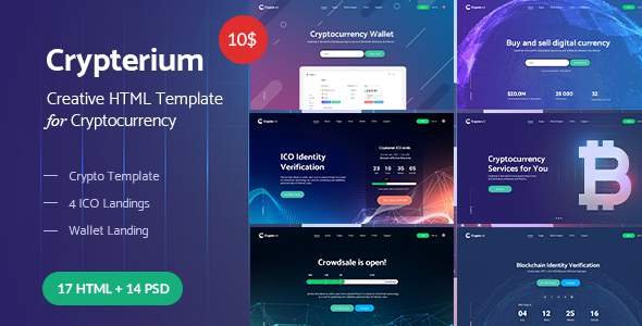 Crypterium - Cryptocurrency & ICO Landing Pages HTML Pack
           TFx Kenrick Driscoll