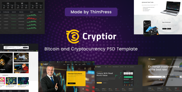 Cryptior - Bitcoin and Cryptocurrency PSD Template
           TFx Happy Gaylord
