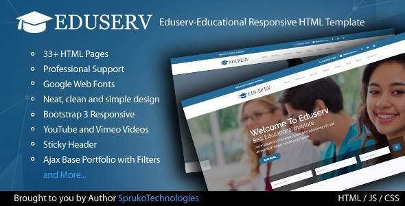 Eduserv-Educational Multipurpose Responsive Bootstrap HTML Template.
           TFx Dunstan Sunny