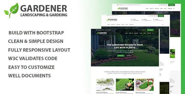 Gardener - Gardening and Landscaping HTML Template
           TFx Swithin Melvin