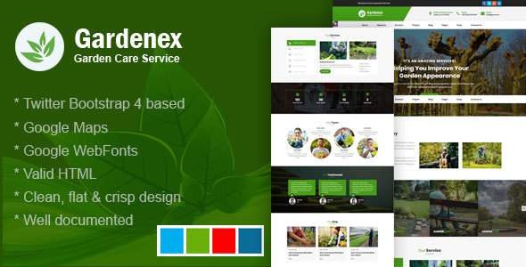 Gardenex - Gardening and Landscaping Bootstrap4 Responsive Template
           TFx Herbert Shawn