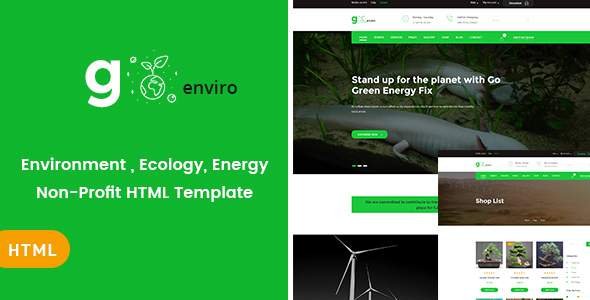 Goenviro - Environmental , Energy, Non-Profit HTML Template
           TFx Grosvenor Gratian