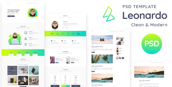 Leonardo - Personal Portfolio PSD Template
           TFx Gale Egbert