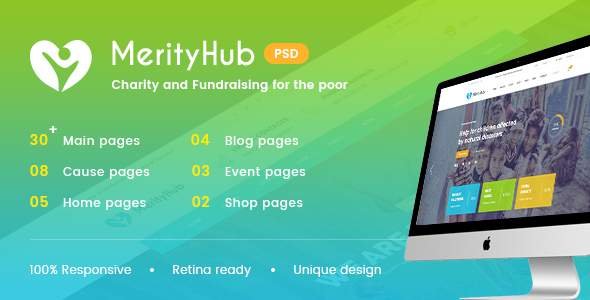 Merity - Charity Hub PSD Template
           TFx Aputsiaq Allan